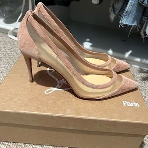 Christian Louboutin Women's Galativi Suede & Mesh Pump